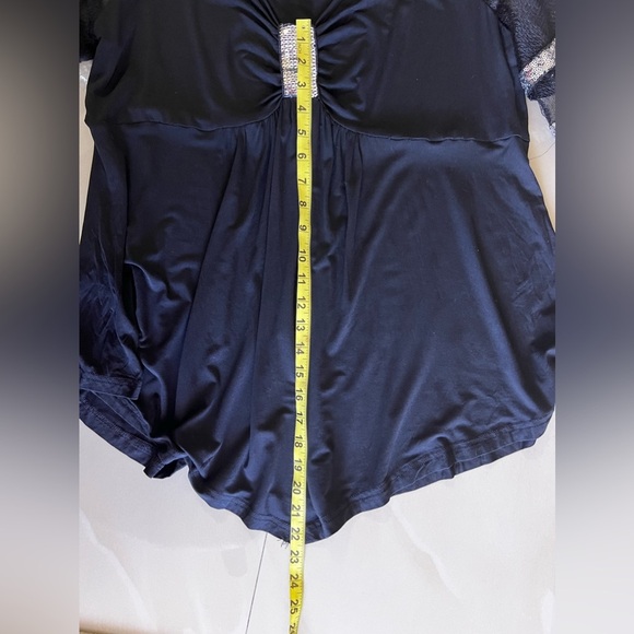 Rosegal plus size 2 X Spandex with Sequin  dress black blose - Picture 6 of 13